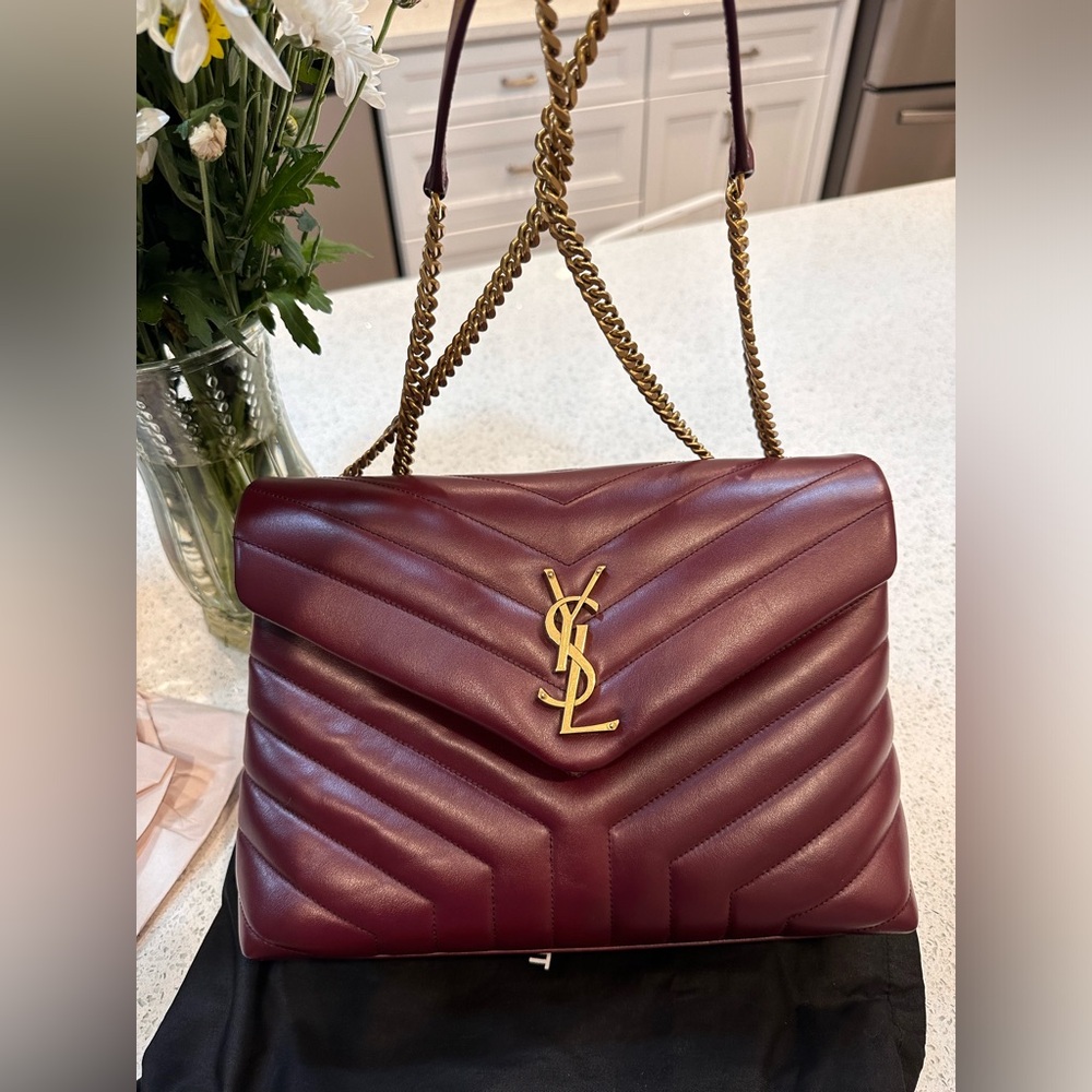 🛑 SOLD 🛑 YSL Medium Loulou Burgundy - Like New